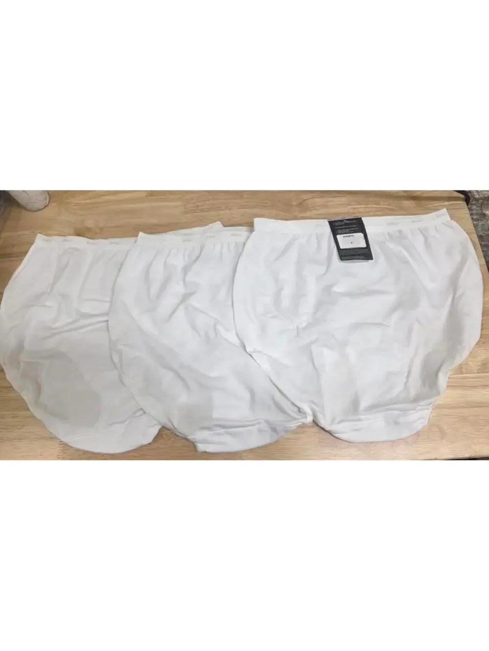 BALI STRETCH COTTON CUT‑FIT BRIEF 3‑PACK WHITE SIZE M
